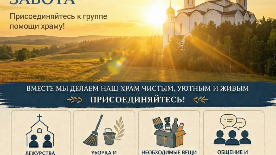 Присоединяйтесь к группам помощи нашему храму